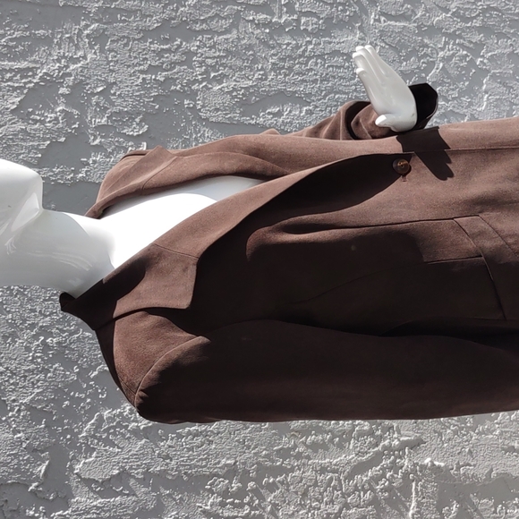 dana buchman dresses ladies pure silk (1) button overcoat (VINTAGE) - Picture 5 of 17